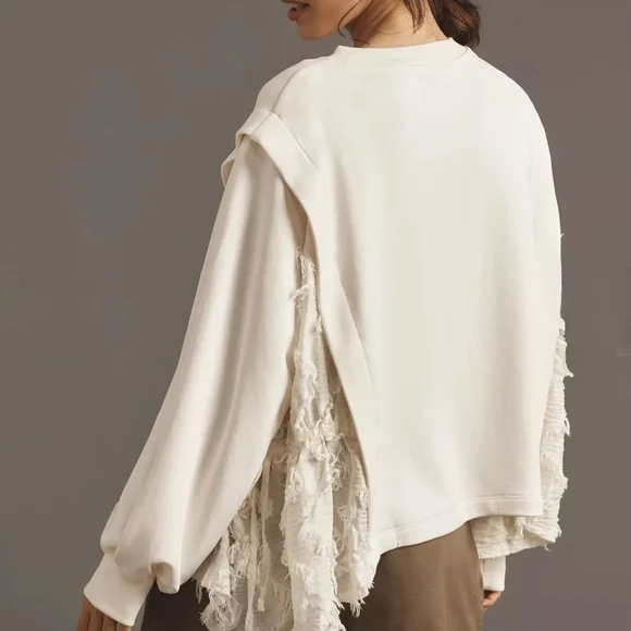 Anthropologie White Sweater Size "S" - Picture 7 of 7